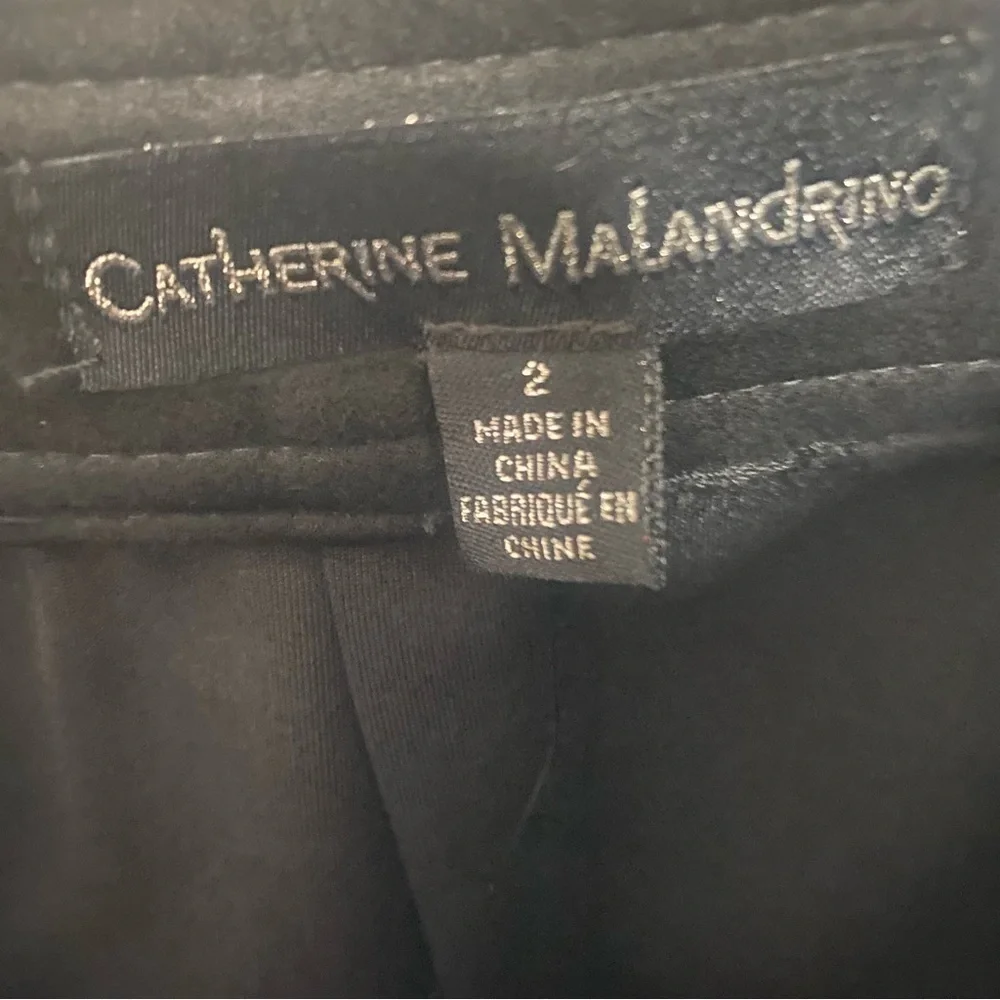 Catherine Malandrino Women’s Faux Leather with Gold Sequins Pencil Skirt Size 2